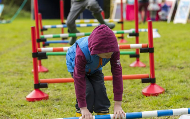 Child taking part in sports activity