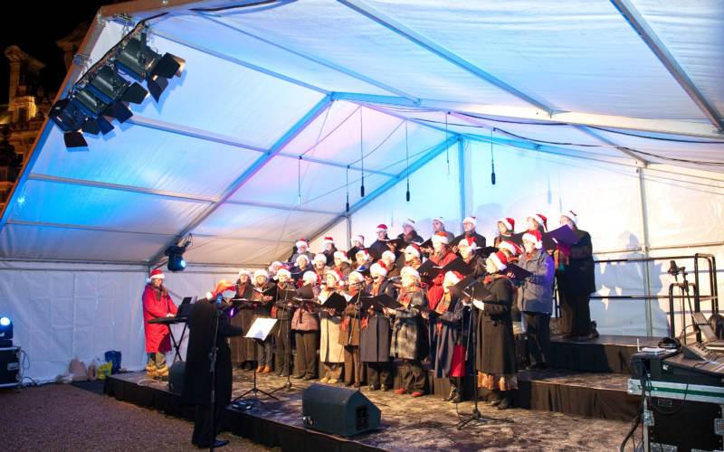 Waddesdon staff choir singing at Christmas