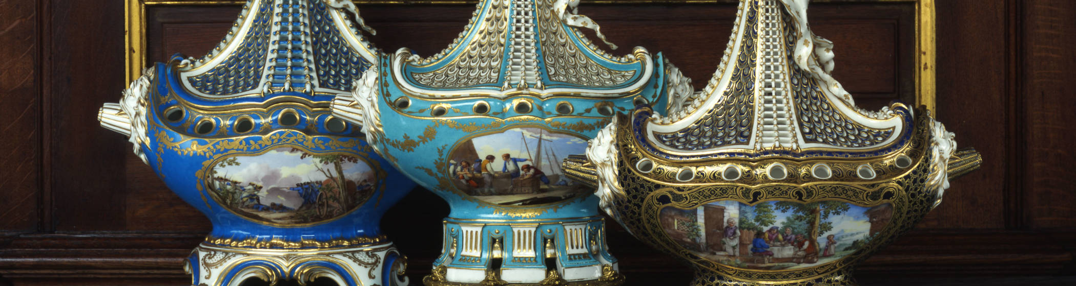 Sévres ship vases