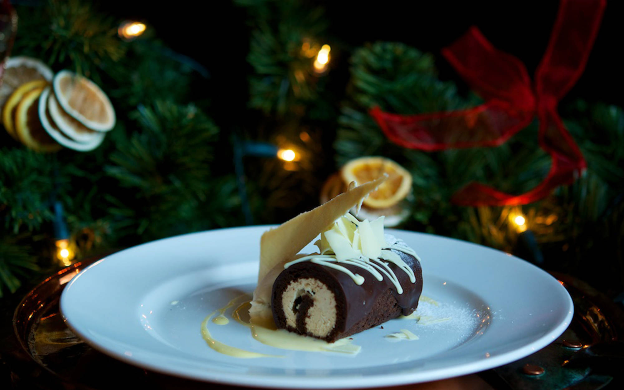 A Christmas yule log