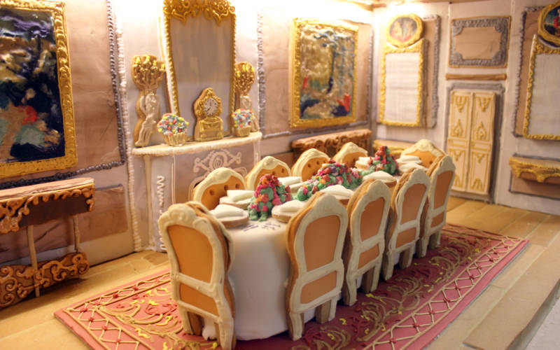 Waddesdon dining room made in gingerbread