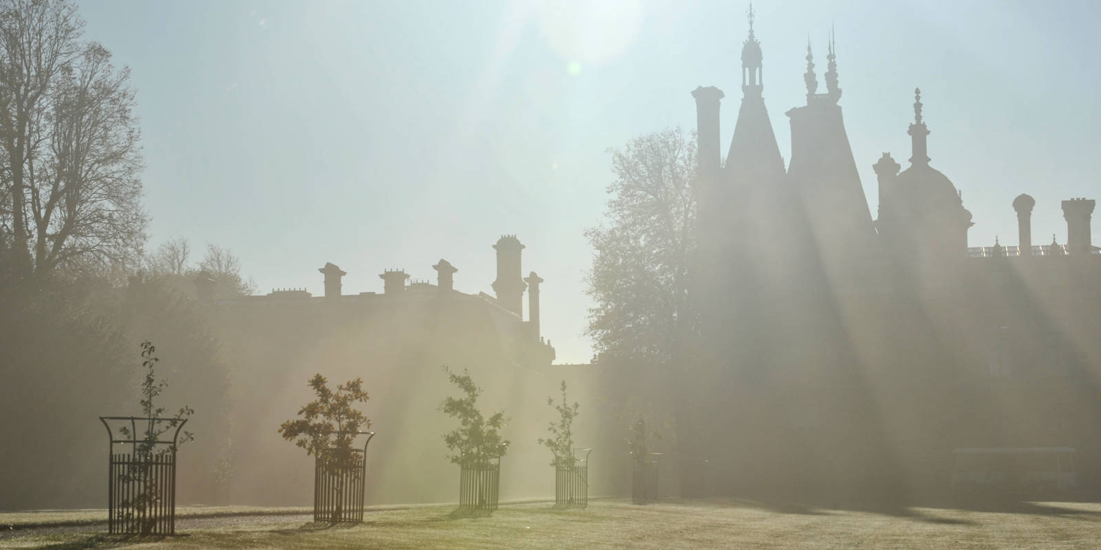 Waddesdon manor in the mist