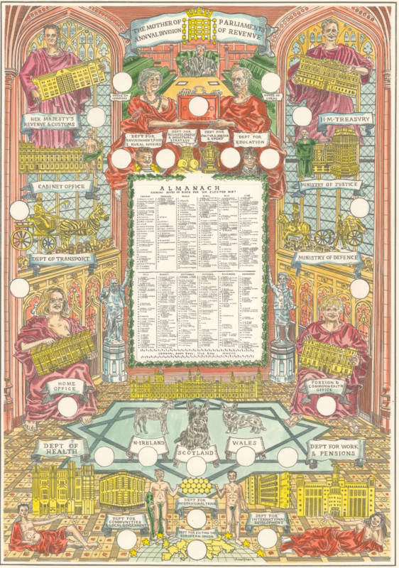 Almanac by British artist Adam Dant