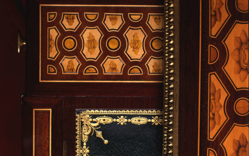 Detail of writing table made for Marie-Antoinette by Jean-Henri Riesener, 1780-85