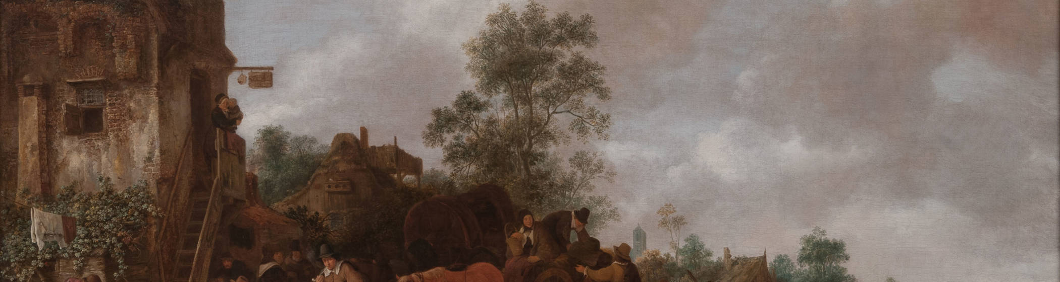 Isack van Ostade, Landscape with Cattle, Figures in Foreground in Front of an Inn, 1647; oil on canvas; 1345 x 1740mm; Waddesdon (National Trust); acc. no. 259; accepted under the Cultural Gifts Scheme by HM Government and allocated to the National Trust, 2016.