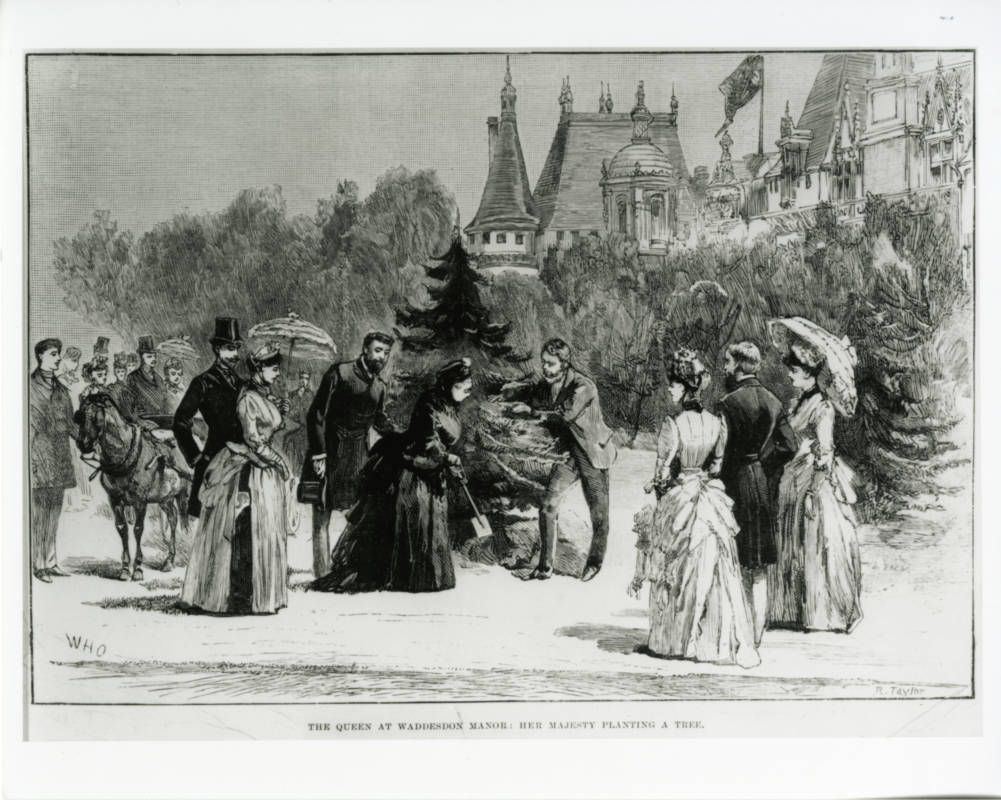Queen Victoria planting a tree at Waddesdon