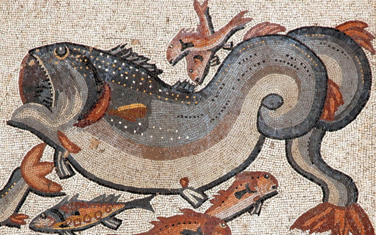 Close up of the Lod Mosaic