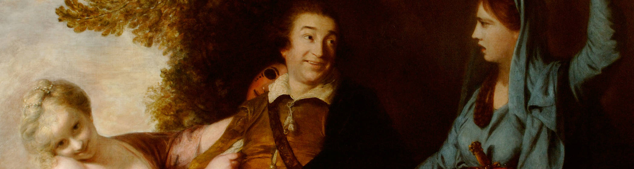 Joshua Reynolds, David Garrick (1716 - 1779) between Tragedy and Comedy, 1760-1761; Waddesdon