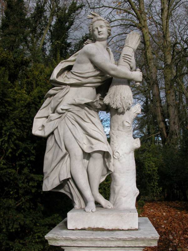 Sculpture of Ceres in the garden