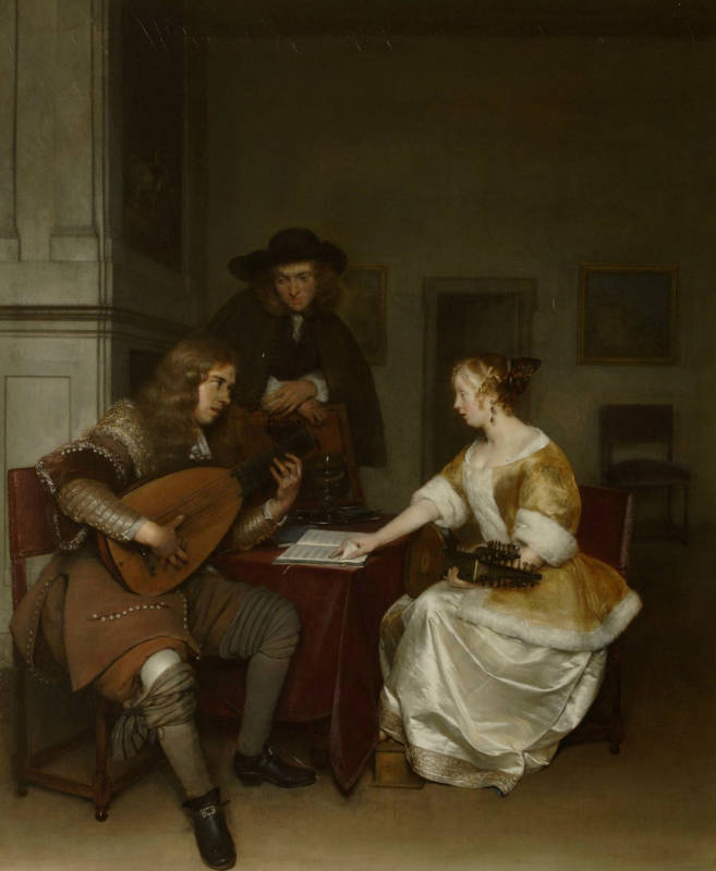 Gerard Ter Borch, The Duet, 1675; oil on canvas
