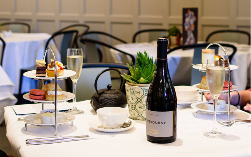 Vegetarian afternoon tea in the manor restaurant