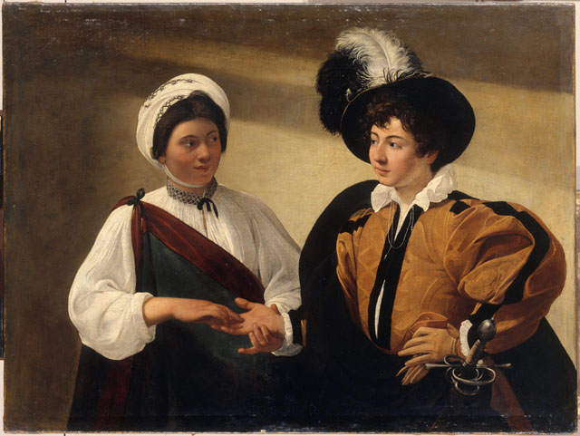 Caravaggio's 'The Fortune Teller' (c. 1595-1598) ©RMN-Grand Palais (musée du Louvre) / Jean-Gilles Berizzi