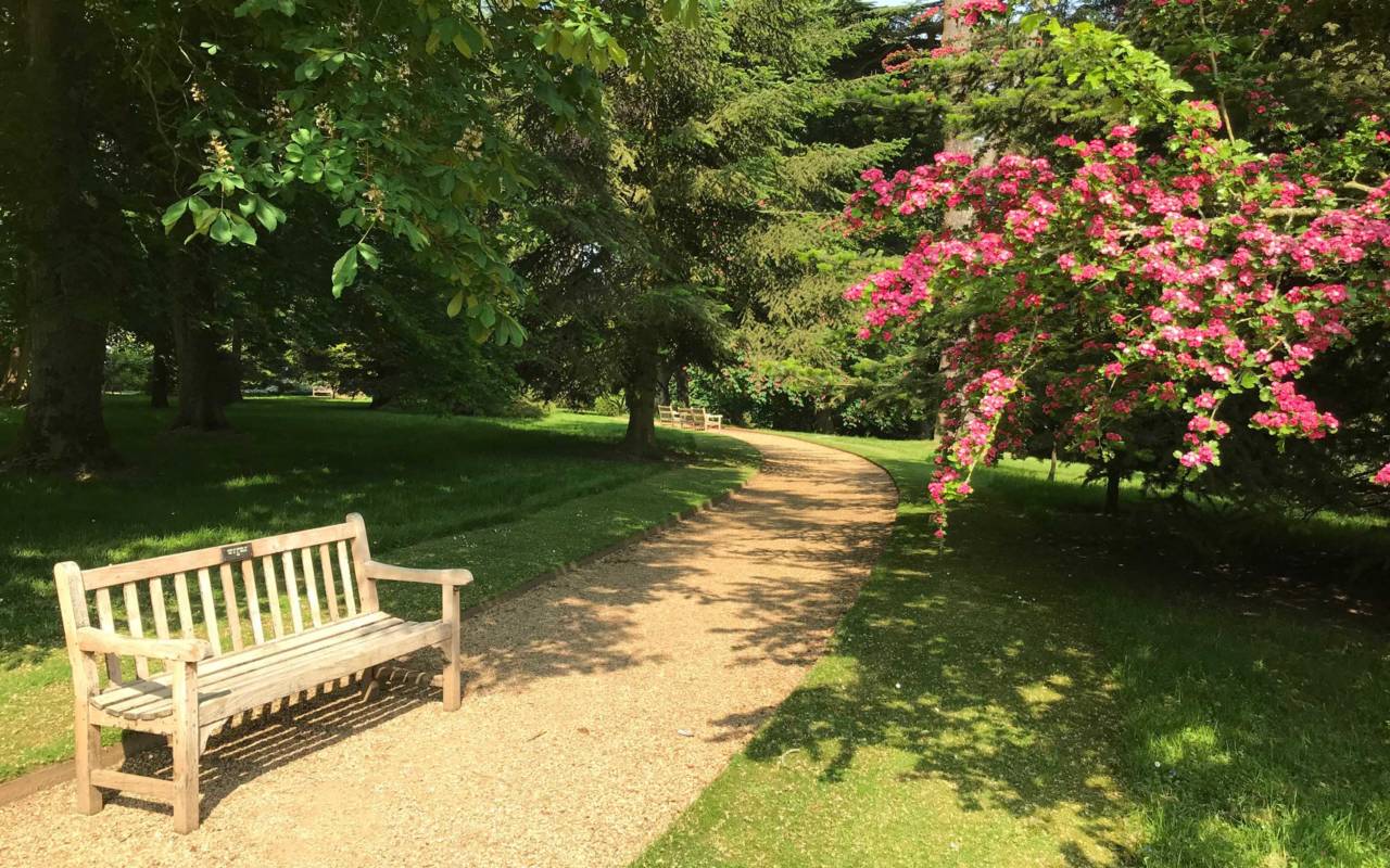 Half moon path in the gardens