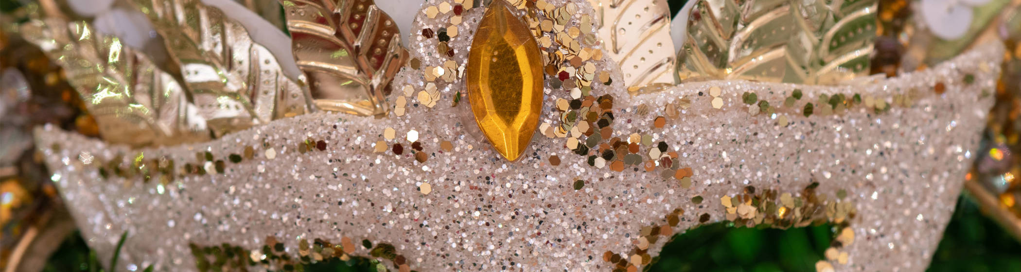 Close up of christmas carnival mask