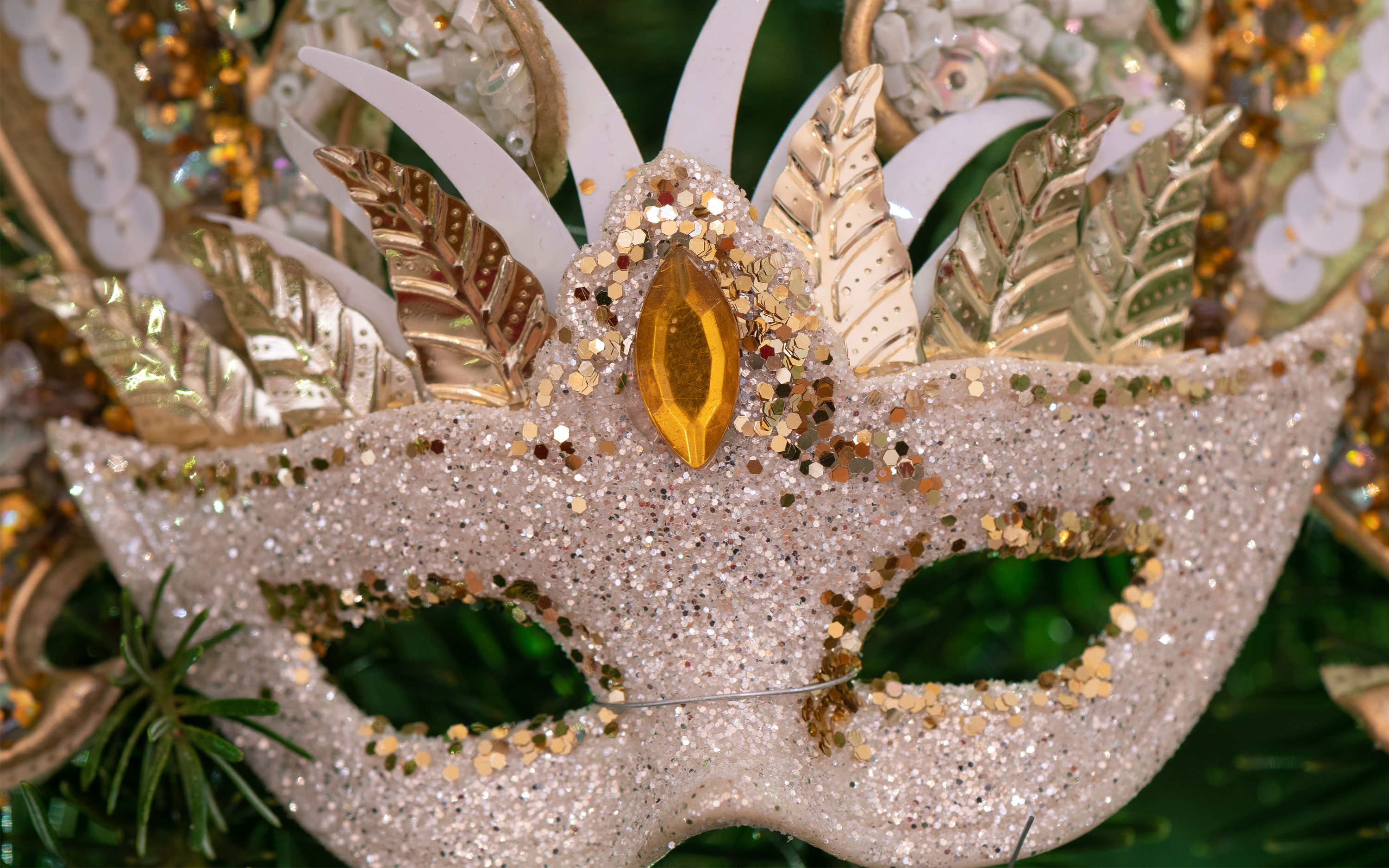 Close up of christmas carnival mask