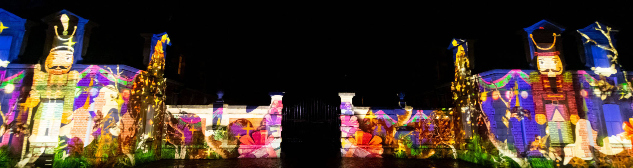 Stables projection at christmas