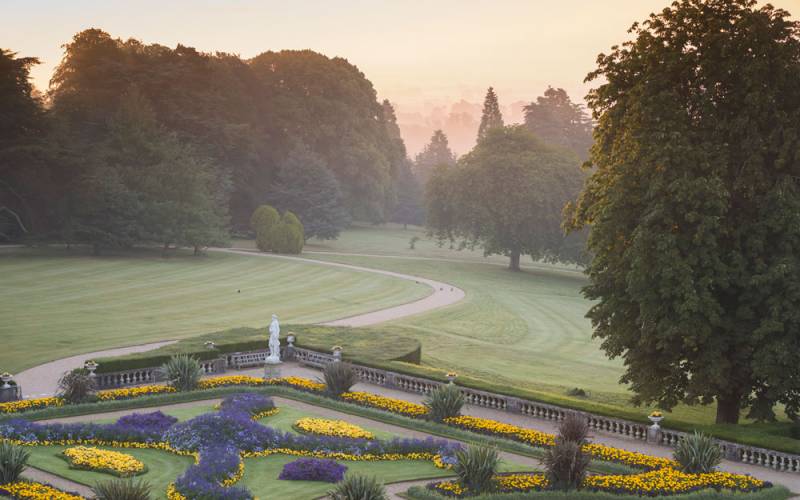 Parterre at dawn