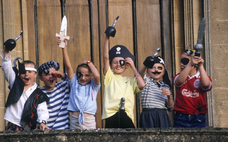 Children dressed up as pirates