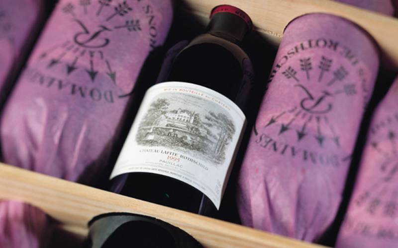 Bottle of Chateau Lafite wine