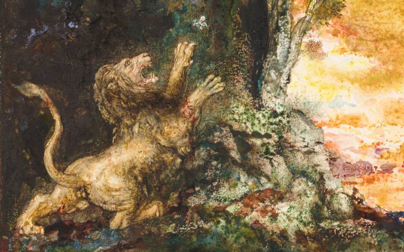 Gustave Moreau The lion and the gnat (detail)