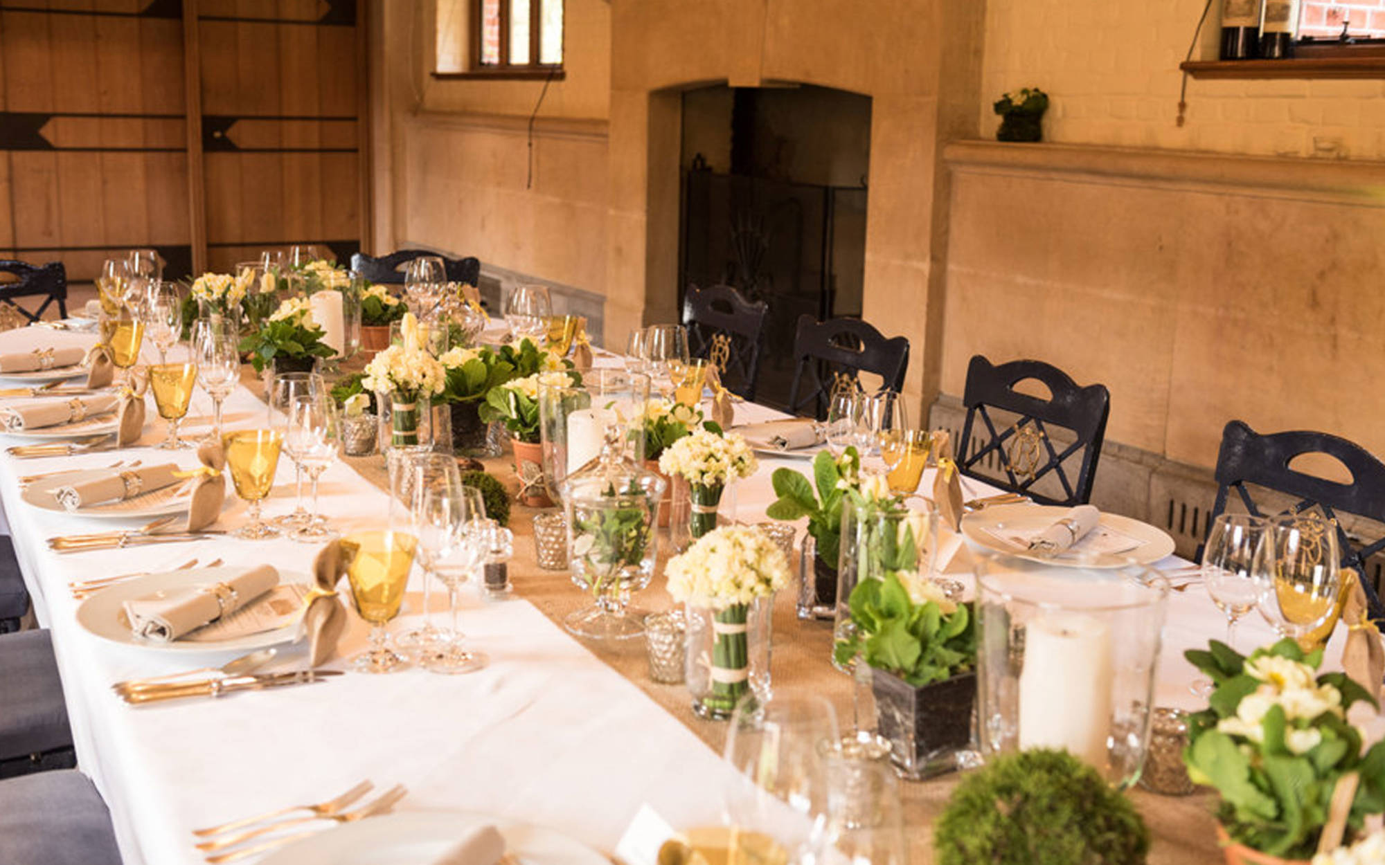 Decorated dinner table