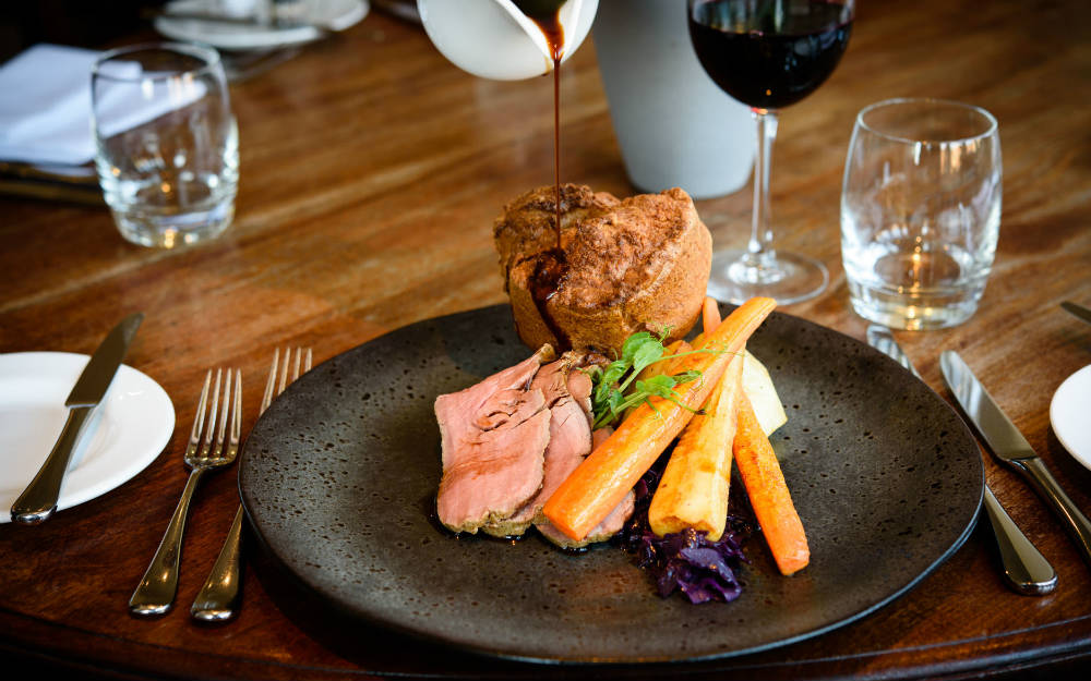 Roast dinner with seasonal vegetables